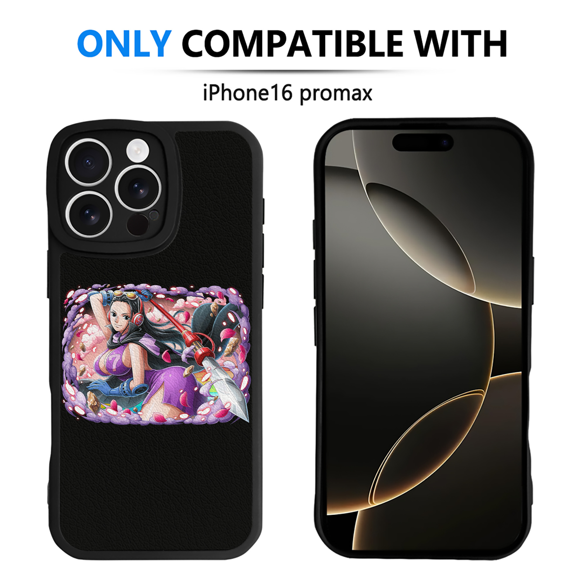 （画像用） ワンピース ニコ・ロビン ONE PIECE Nico Robin 【iPhone 16シリーズ対応】シリコンスマホケース（レザー調） 材質：シリコン